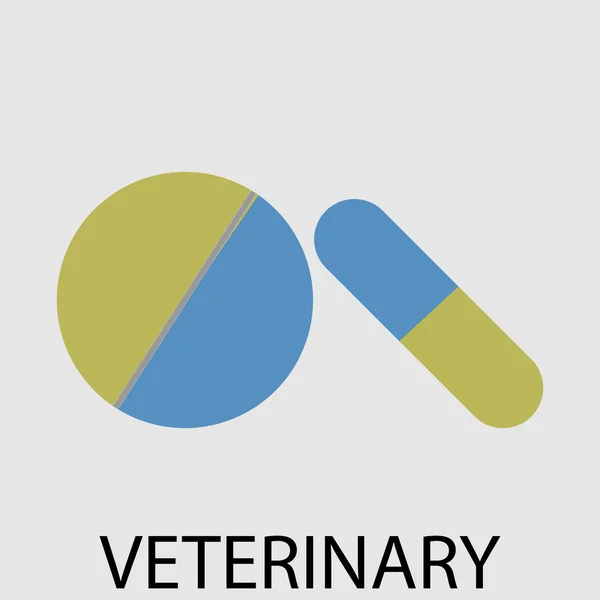 Comprimés pilules vétérinaires — Image vectorielle