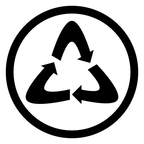 Ανακύκλωσης εικονίδιο μαύρο — Διανυσματικό Αρχείο
