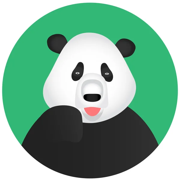 Panda ícone aplicativo móvel — Vetor de Stock