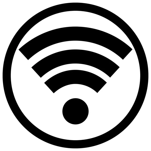 Ícone wifi vetor branco preto —  Vetores de Stock