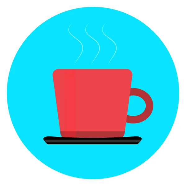 Taza de té de café vector icono — Vector de stock
