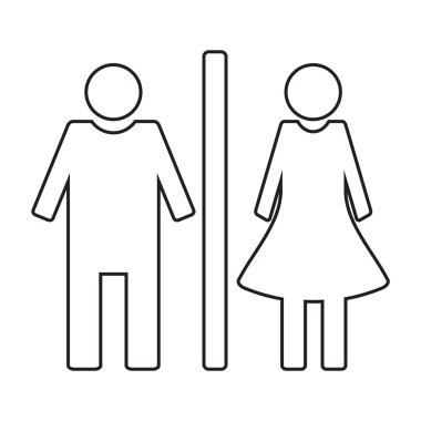 Tuvalet simgesi wc doğrusal tarzı