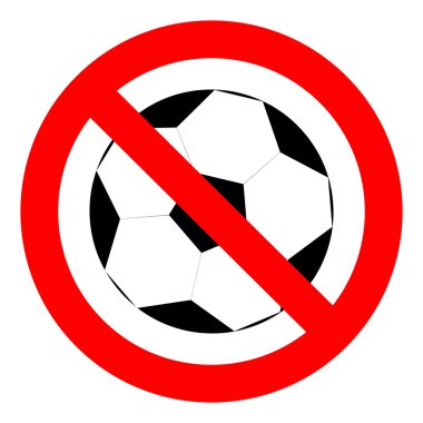 Top futbol futbol oynamak için yasağı