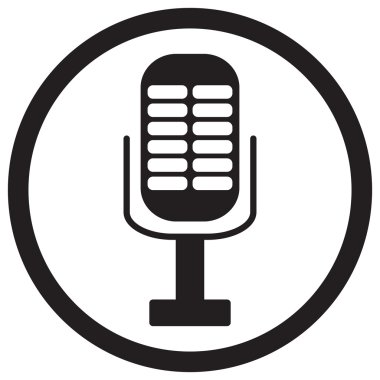 izole mikrofon simgesi