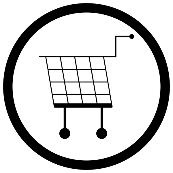 购物篮图标单色 — 图库矢量图片