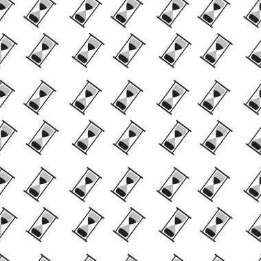 Kum saati seamless modeli siyah beyaz