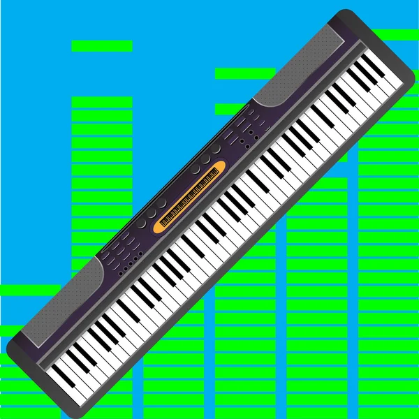 Elektronisk synthesizer isolerade — Stock vektor