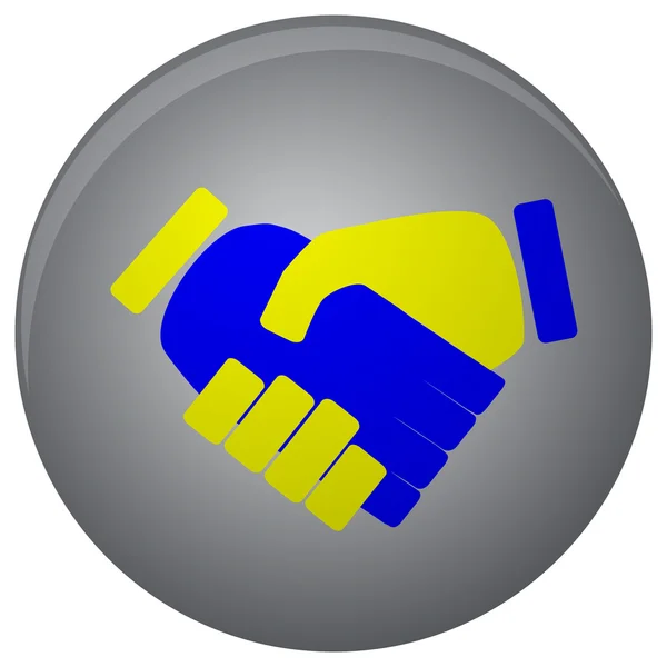 Icono de apretón de manos planas — Vector de stock