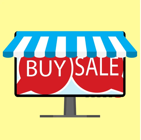 Online kaufen und verkaufen — Stockvektor