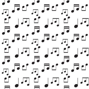 Tek renkli Müzik sanat seamless modeli