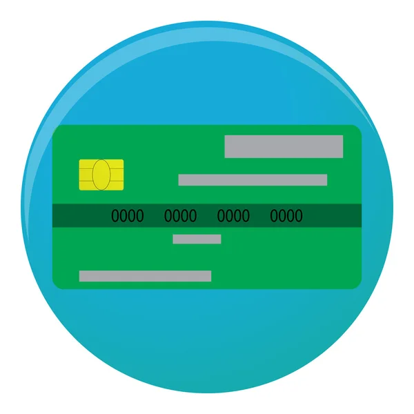Ikona karta kredytowa płaski — Wektor stockowy