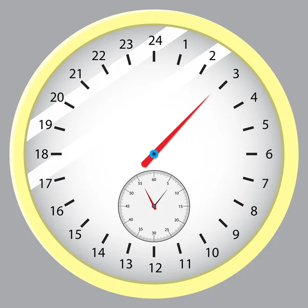 Marque horas, minutos y segundos — Vector de stock