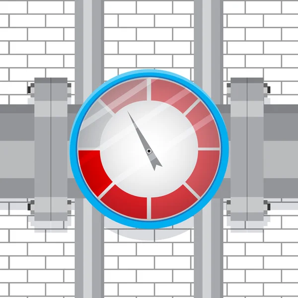 Spectrum indicator on the pipe — Stock Vector