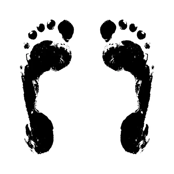 Impronta reale del piede — Vettoriale Stock