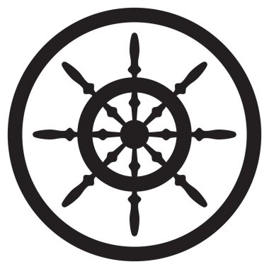 Direksiyon simidi simge siyah