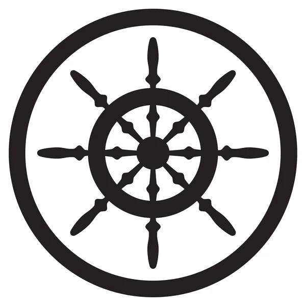 Steering wheel icon black — Stock Vector