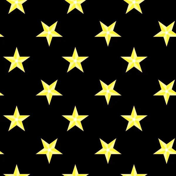 Jednolity wzór jasne gwiazdy nocnego nieba — Wektor stockowy