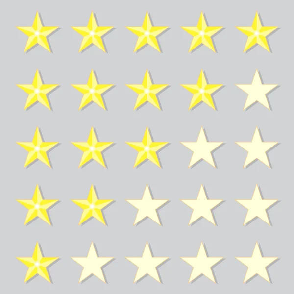 Kategorie zlaté hvězdy — Stockový vektor