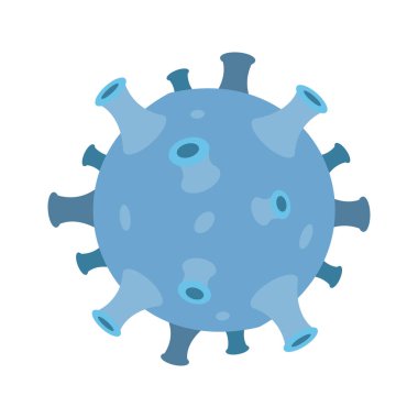 Grip ve hastalık hastalığı, salgın tehlikeli covid-19, biyolojik tehlike corona-virüsü, kimyasal mikroorganizma, renkli bakteri, vektör çizimi