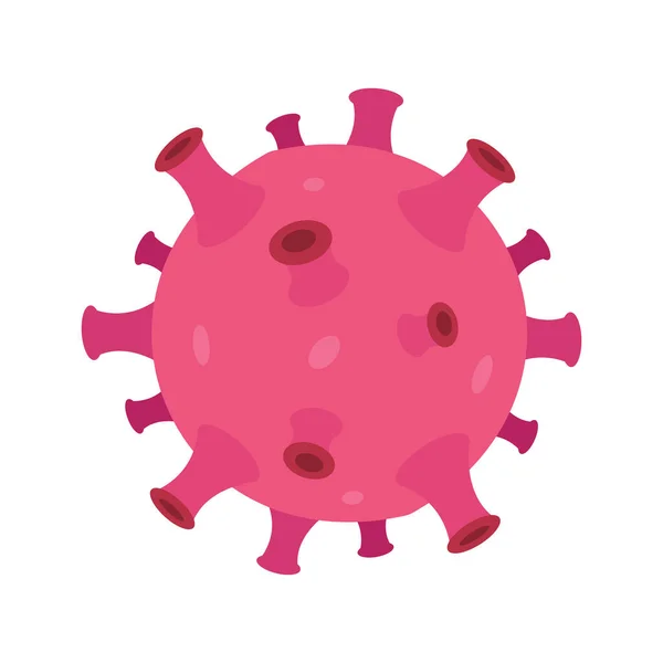 Virus Microorganism Bacteria 2019 Ncov Flu Icon Respiratory Pathogen Red — Stock Vector