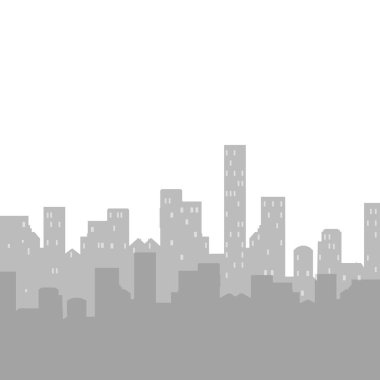 Skyline şehir silueti gökdelenleri, iş şablonu. Şehir, gökyüzü bölgesi, metropol yatay, şehir panoramik yüksek