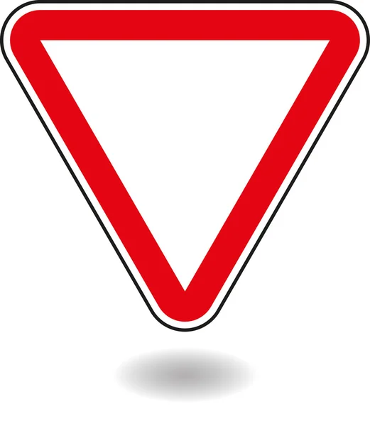 Zeichen rotes Dreieck — Stockvektor