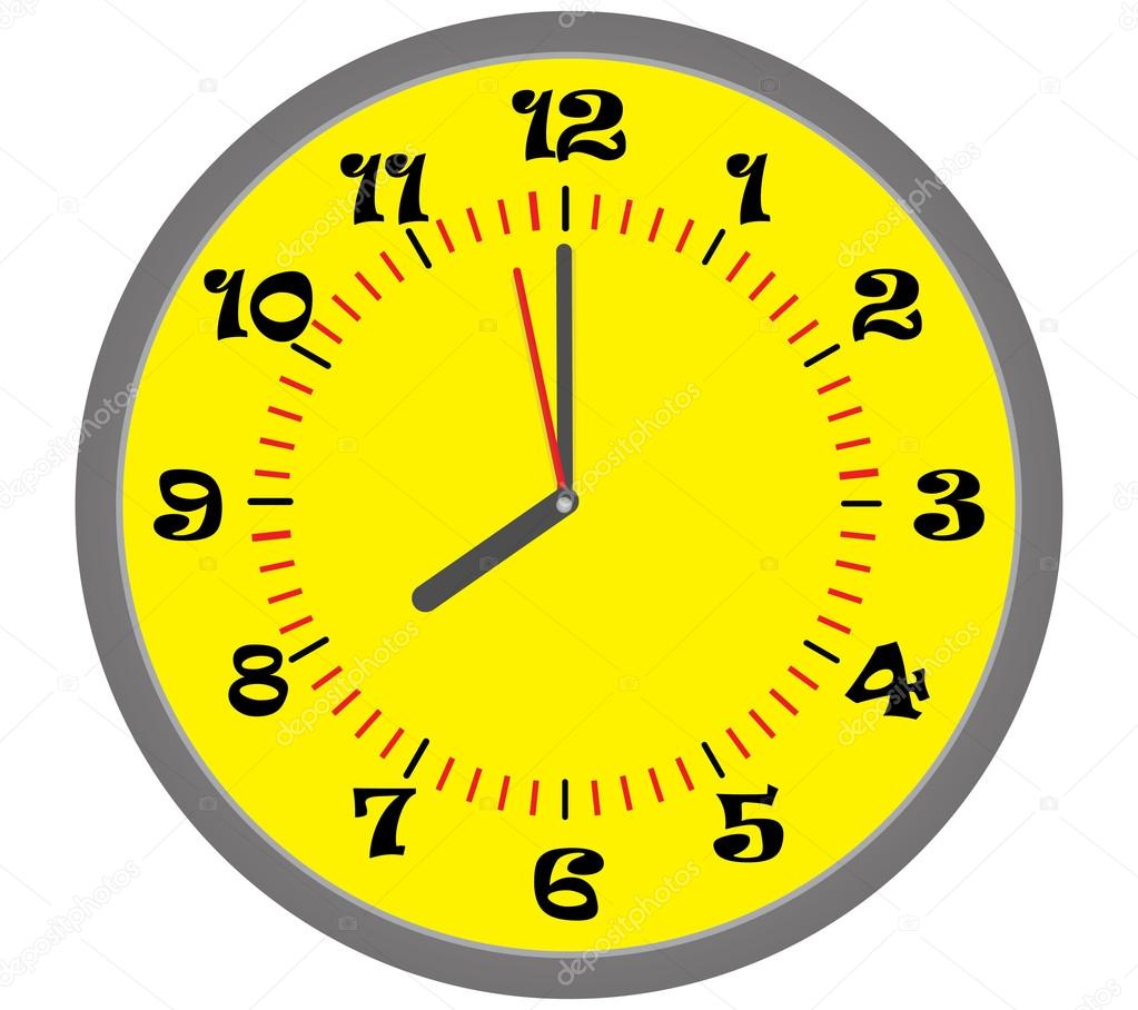 Yellow clock — Stock Vector © 09910190 67973015