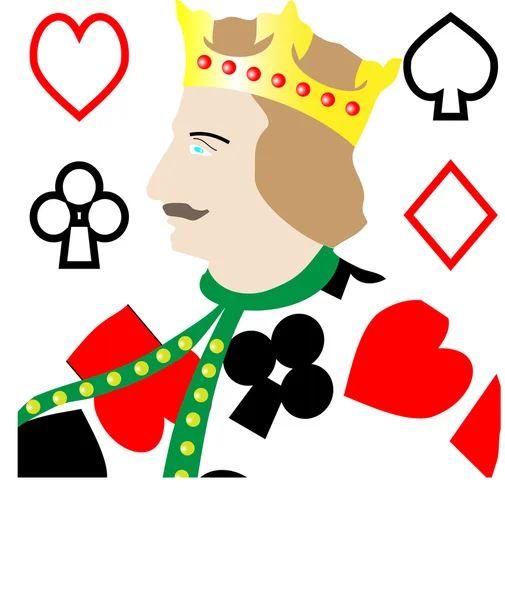 カードの王様 — ストックベクタ
