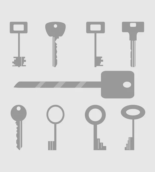 Sleutels icons set — Stockvector