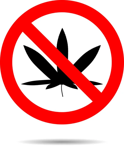 Zákaz marihuany — Stockový vektor