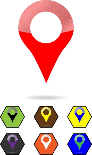 Lokalizację pin zestaw znak — Zdjęcie stockowe