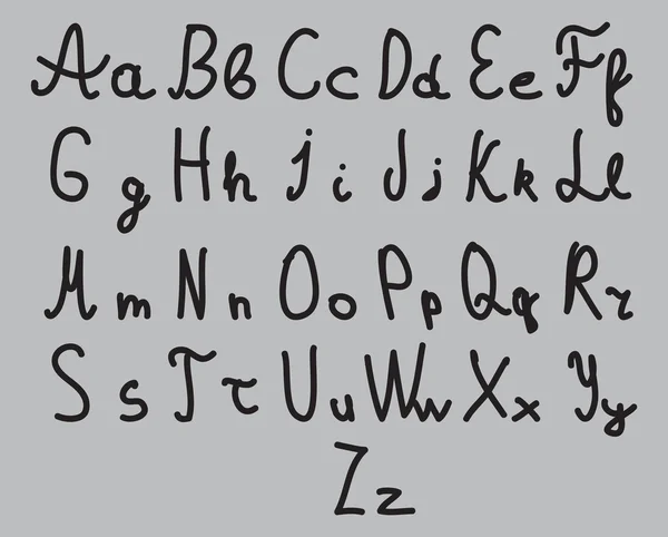 Англійського алфавіту. Грубе рукописного шрифту — стоковий вектор
