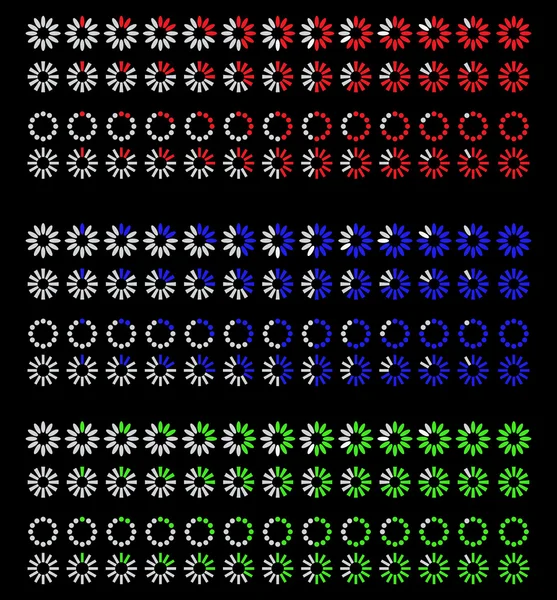 Процес завантаження круглих елементів — стоковий вектор