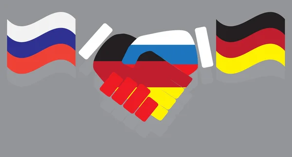 Amizade entre Rússia e Alemanha —  Vetores de Stock