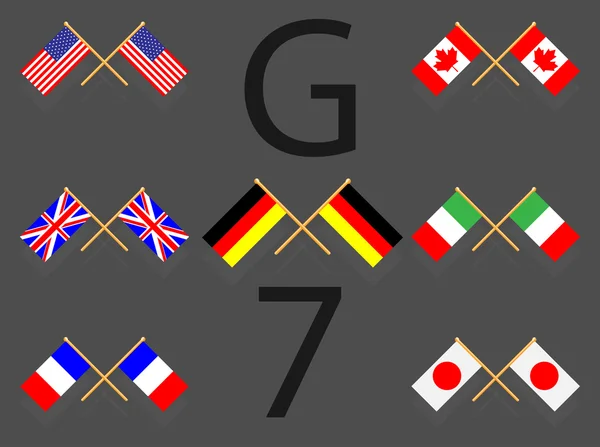 Markering ingesteld g7 — Stockvector