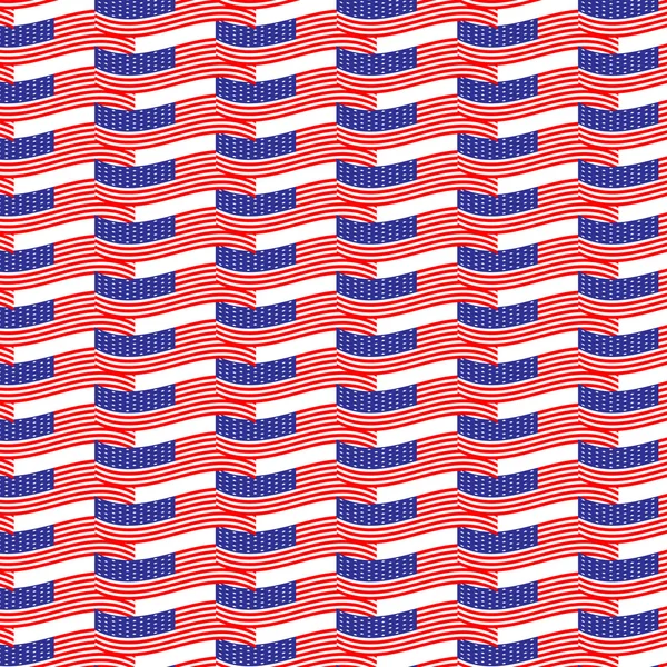 シームレス パターン アメリカ国旗 — ストックベクタ