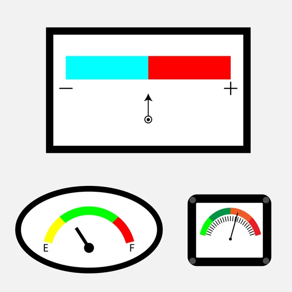 Reihe von Indikatoren mit farbigem Spektralindikator — Stockvektor