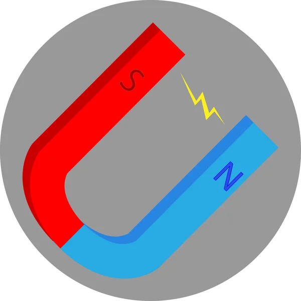 Plochá ikonu magnetu — Stockový vektor