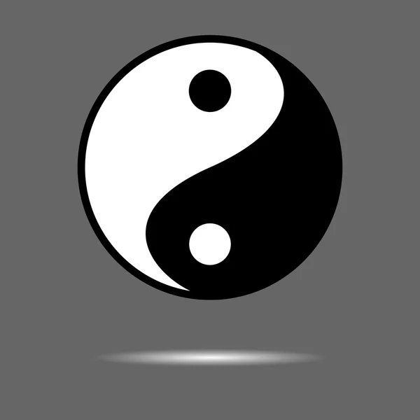 Yin yang ícone — Vetor de Stock