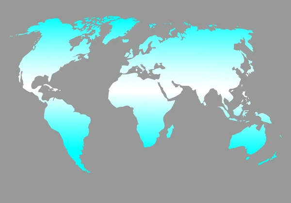 Wereld kaart blauw — Stockvector
