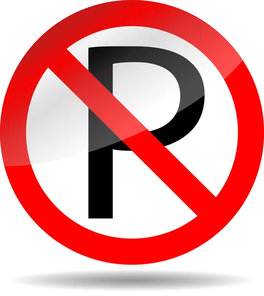 Prohibición de aparcamiento — Archivo Imágenes Vectoriales