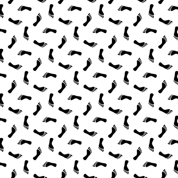 Foot print human seamless pattern — Stock Vector