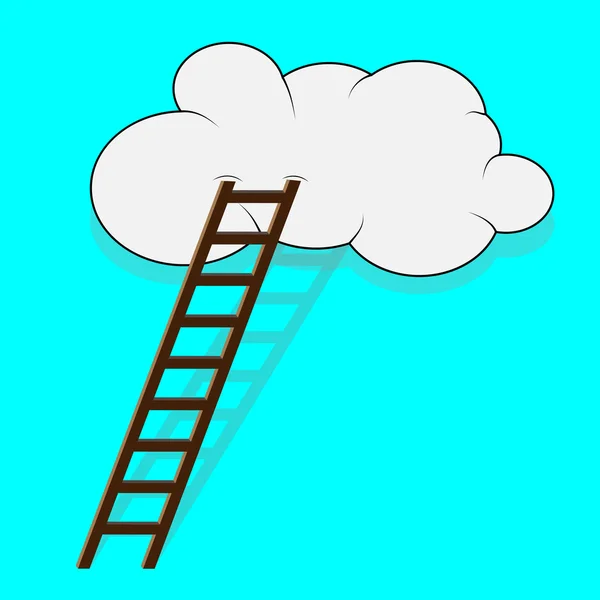 Stairway to the cloud — Stock Vector