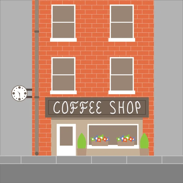 Coffee shop building — Stock Vector