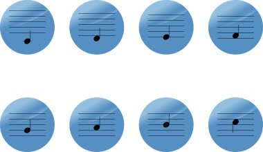 Müzik notlar simgeler kümesi