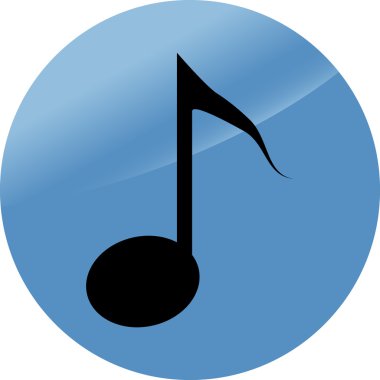 Simgesi Not düz modern müzik tarzı