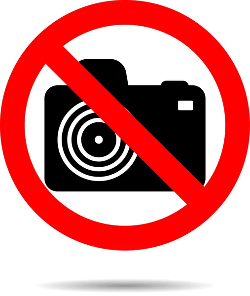 Запретить фото значок — стоковый вектор
