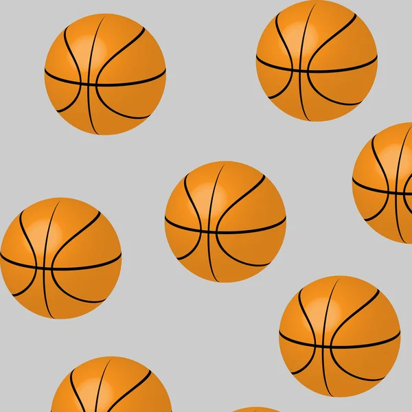 Patrón de baloncesto sin costura — Vector de stock