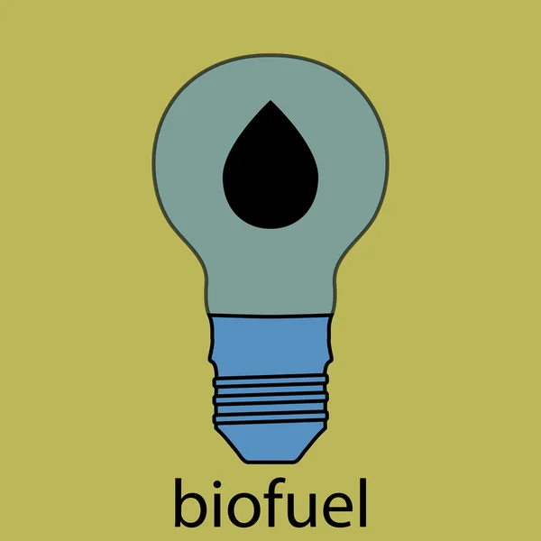 Biopaliwo ikona Płaska konstrukcja — Wektor stockowy