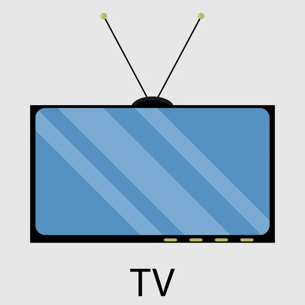 Ícone de TV design plano — Vetor de Stock